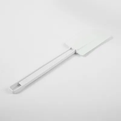 Лопатка жаропрочная силикон,пластик ,L=257/90,B=53мм белый, изображение 3