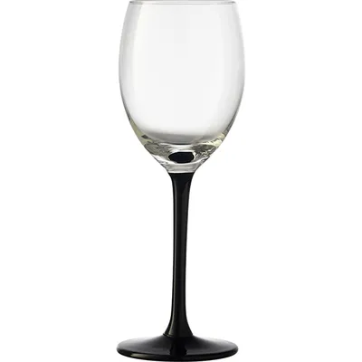 Набор бокалов для вина «Грейс» на черной ножке[6шт] стекло 250мл D=59,H=198мм прозр.,черный, изображение 2