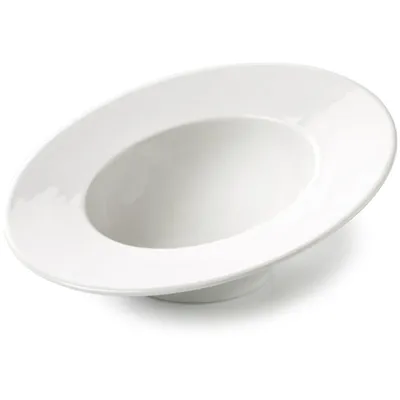 Тарелка глубокая «Сфера Матт» с бортом фарфор 170мл D=18см белый