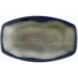 Тарелка «Нанокрем Дарк Блю» прямоугольная фарфор ,H=33,L=270,B=160мм тем.син.,зелен.