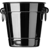 Емкость для льда «Проотель» ручки-кольца сталь нерж. 1,5л D=14/9,H=13см металлич.