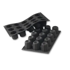 Форма для выпечки «Канеле» [15 ячеек] силикон ,L=29,7,B=17,6см черный