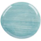 Тарелка фарфор D=27см голуб.