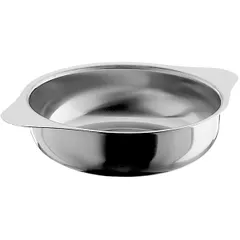 Feeding pan stainless steel D=120,H=30,L=172mm metal.