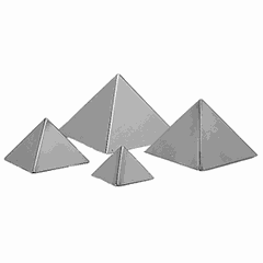 Форма кондитерская «Пирамида»[6шт] сталь нерж. D=6,H=4см