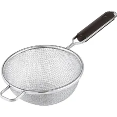 Colander  stainless steel, plastic  D=20cm  metallic, black