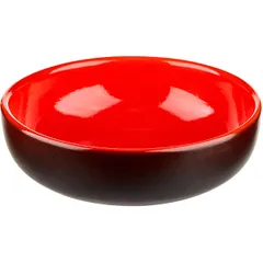 Salad bowl “Carmine” ceramics 1l D=185,H=65mm red,black