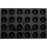 Форма кондитерская «Полусфера» [24ячеек ] силикон,стеклопласт. D=7,H=4,L=60,B=40см черный