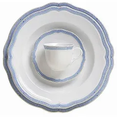 Deep plate “Opera Aida”  porcelain  D=16cm  white, blue