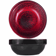 Deep plate “Milky Way red”  porcelain  0.6 l  D=155, H=60mm  red, black