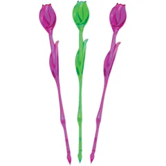 Skewers for canapés “Tulip”[400pcs] polystyrene ,L=82mm multi-colored.