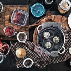 Банка «Фидо» квадратная с крышкой стекло 0,56л ,H=10,L=10,6,B=10,6см прозр., изображение 4