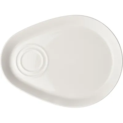Блюдо «Симплисити» комби фарфор ,L=25,5,B=21см белый
