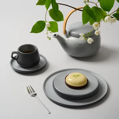 Чайник заварочный «Сейко» фарфор 1,05л ,H=10,B=15см серый, изображение 6