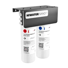 Фильтр для воды «Nano Lite V2» обратного осмоса (ресурс 70 000 л) из двух частей полипроп. 11л черны