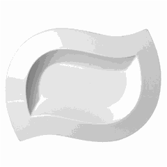 Блюдо «Монако симмет» глубокое фарфор 350мл ,H=40,L=281,B=215мм белый