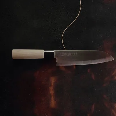 Нож кухонный «Киото» двусторонняя заточка сталь нерж.,дерево ,L=30/18,B=4см, изображение 4
