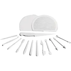 Set for marzipan 15 pcs.  plastic  white