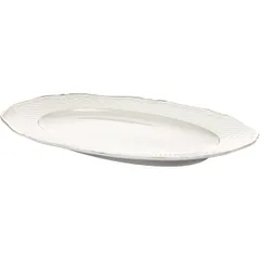 Блюдо «Афродита» овальное фарфор ,H=25,L=380,B=265мм белый,золотой, изображение 2