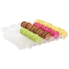 Display for macaroons (5 rows)  plastic , H=65, L=325, B=315mm