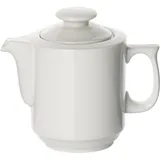 Кофейник «Прага» с крышкой фарфор 0,6л D=10,H=15,L=17см белый