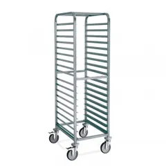 Trolley for trays and containers 600*400mm, 18 tiers  stainless steel , H=172, L=68, B=53cm  silver.