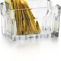 Сахарница для пакетиков «Гибралтар» стекло ,H=55,L=90,B=60мм прозр., изображение 2