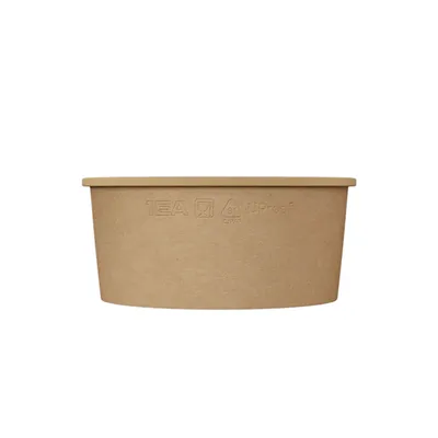 Контейнер бумажный OneBowl для супа картон 0,76л D=145/125,H=65мм св.корич., Цвет: Светло-коричневый, Объем по данным поставщика (мл): 760, изображение 2