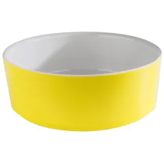 Salad bowl “Happy buffet”  plastic  1.5 l  D=20, H=7 cm  white, yellow.