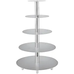 4-tier shelf D=20,26,32,40cm aluminum ,H=55.5cm metal.