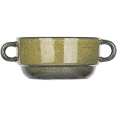 Чашка бульонная «Млечный путь салатовый» фарфор 300мл D=115,H=55мм салатов.,черный, изображение 2