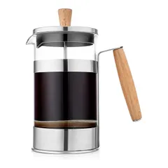 Френч-пресс «Тауэр» стекло борос.,сталь нерж. 0,6л D=11,H=19,5,B=13см прозр.,стальной, изображение 4