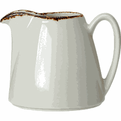 Молочник «Браун Дэппл» фарфор 285мл D=45мм белый,коричнев.