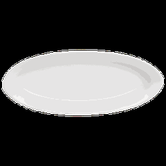 Dish “Kunstwerk” oval  porcelain ,H=18,L=245,B=100mm white