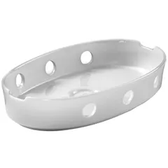 Комплект для подогрева «Эстиа» для блюда LEST019RG361415 фарфор ,H=55,L=285,B=175мм белый