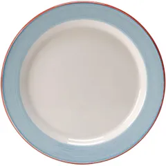 Plate “Rio Blue” small  porcelain  D=25.5 cm  white, blue