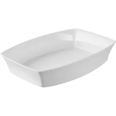 Rectangular baking dish “Alexandria”  porcelain  1.75 l , H=6, L=28, B=18 cm  white