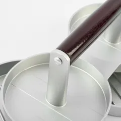 Пресс для гамбургеров двойной с антипригарным покрытием алюмин. D=120,H=85,L=240,B=115мм металлич., изображение 4