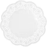Настольные подкладки кружевные[100шт] бумага D=28,L=28,B=28см белый