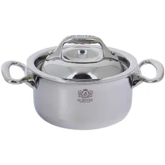 Pan with lid  stainless steel  10.4 l  D=28, H=15 cm  metal.