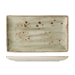 Dish "Craft Green" rectangular  porcelain ,H=2,L=33,B=19cm green.