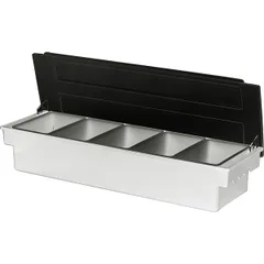 Контейнер для фруктов и специй «Проотель» 5 отделений с крышкой абс-пластик,полипроп. ,H=97,L=490,B=