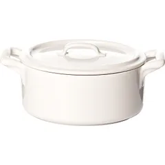 Бульонная чашка с крышкой «Бель Кузин» фарфор 0,5л D=12,H=80,L=135,B=122мм белый
