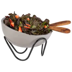 Подставка фуршетная «Вэйв» металл,пластик D=24,H=13см черный, изображение 3