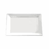 Блюдо сервировочное прямоугольное «Пьюр» пластик ,L=53,B=18см белый