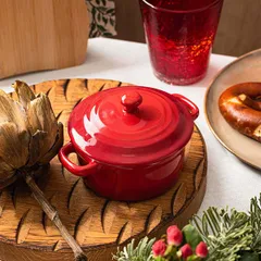 Кастрюля для запекания «Форно» керамика 200мл D=10,H=9см красный, изображение 4