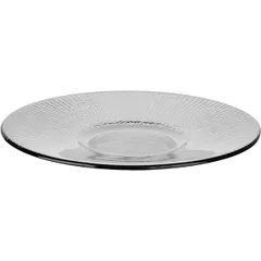 Тарелка «Виллоу» мелкая с широким бортом стекло D=28,5см серый, изображение 2