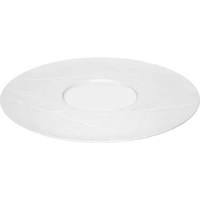 Тарелка мелкая с широким бортом фарфор D=33см белый, изображение 3
