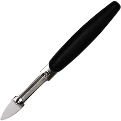 Нож для чистки овощей сталь нерж.,полипроп. ,L=205/95,B=20мм черный,металлич.