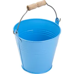 Container for snacks “Bucket”  zinc alloy  D=11, H=10.5 cm  blue.